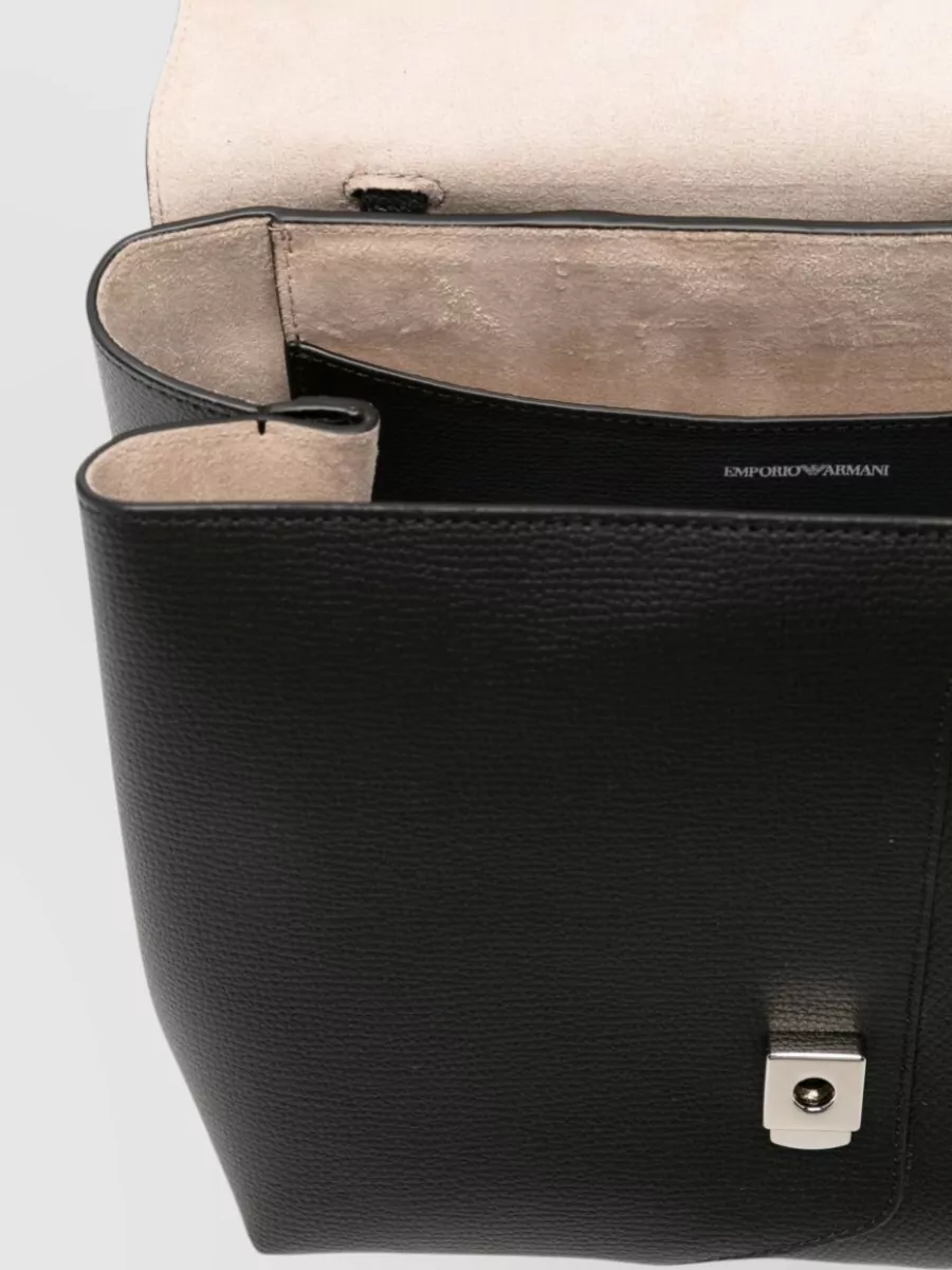 Emporio Armani Pebbled Leather Shoulder Bag