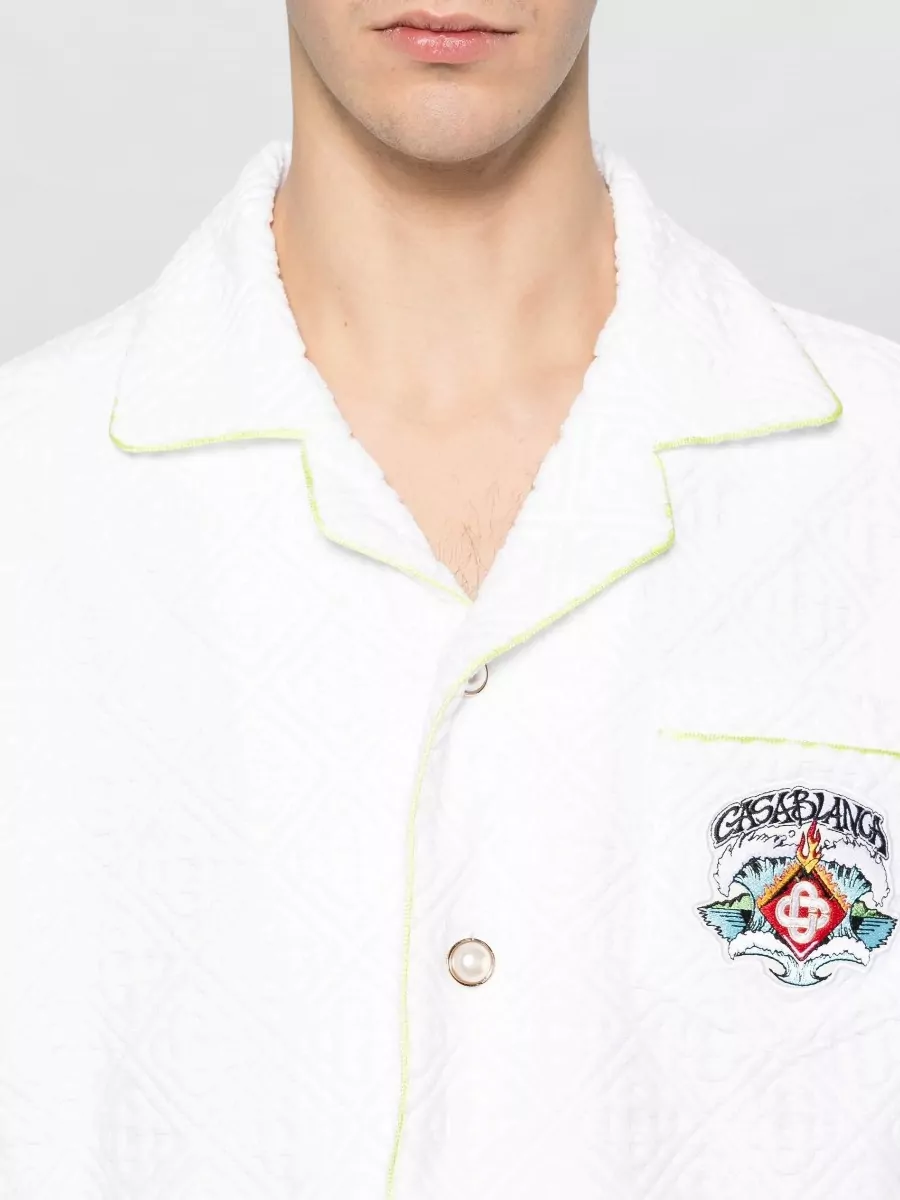 Casablanca Towelling Monogram Polo Shirt