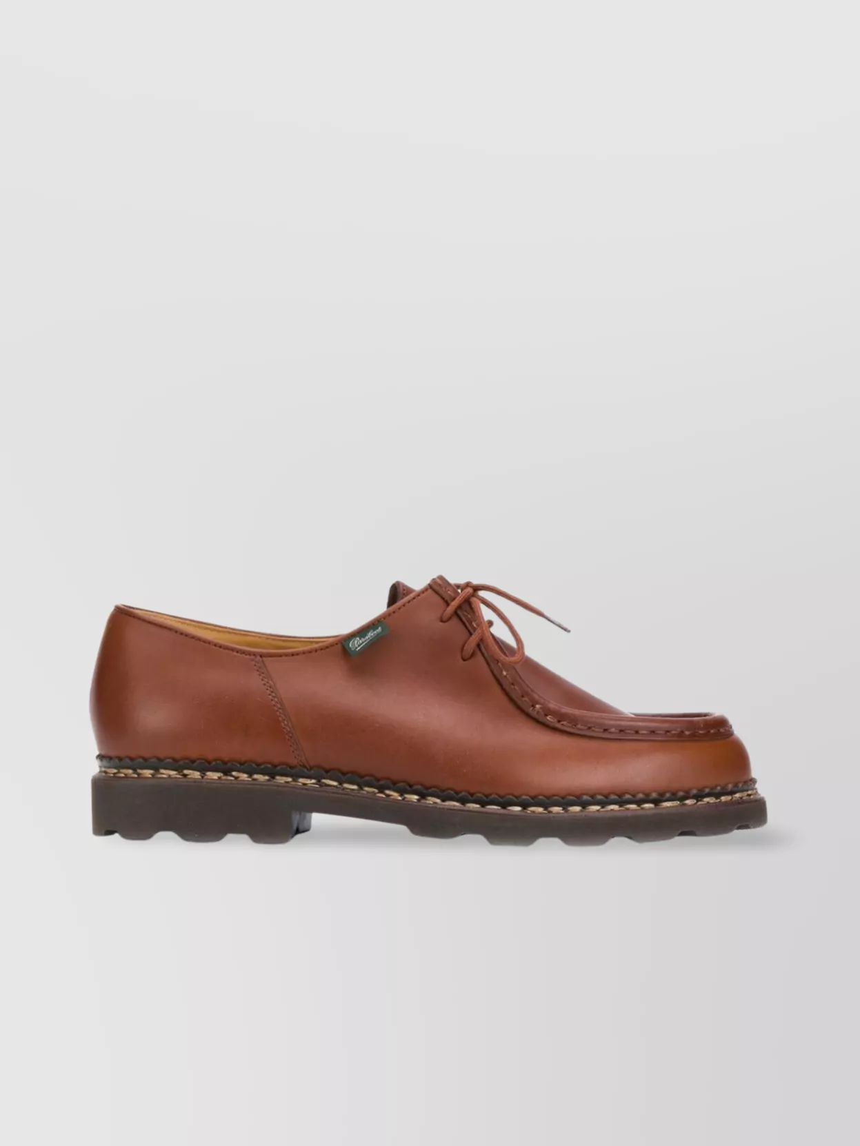 Paraboot Smooth Leather Round Toe Derby Shoes