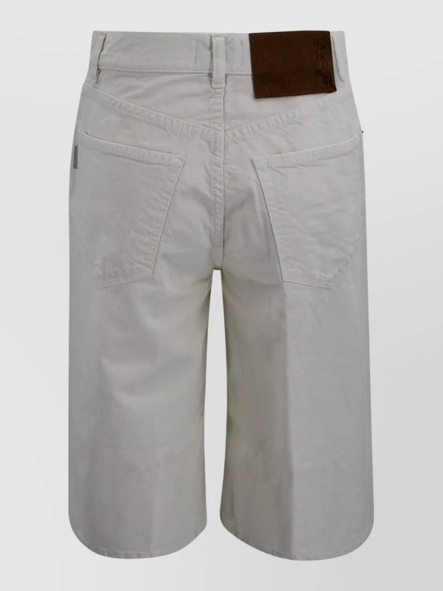 Haikure Twill Straight-Leg Knee-Length Shorts