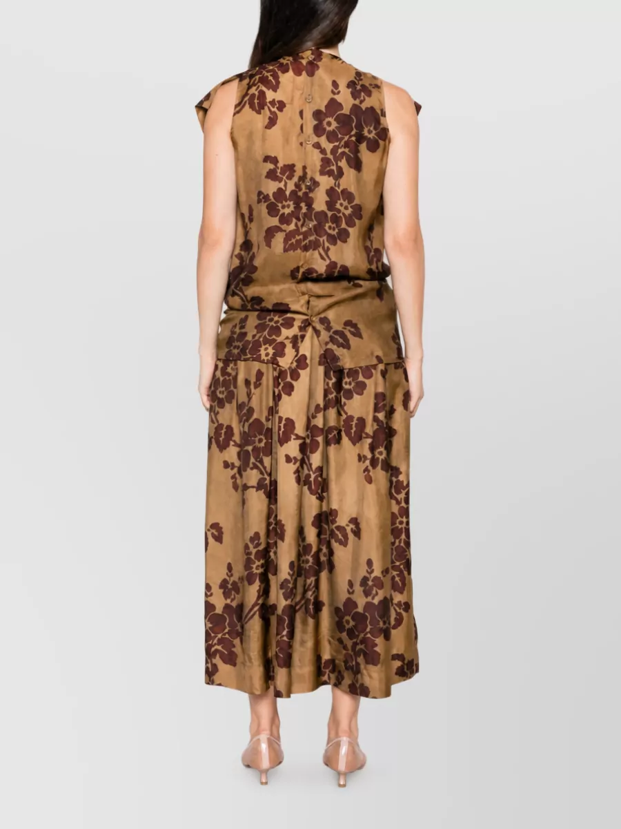 Uma Wang Printed Midi Dress