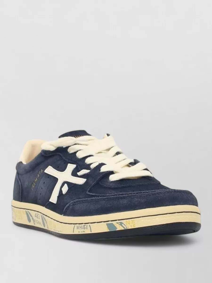 Premiata calfskin leather lace-up sneakers