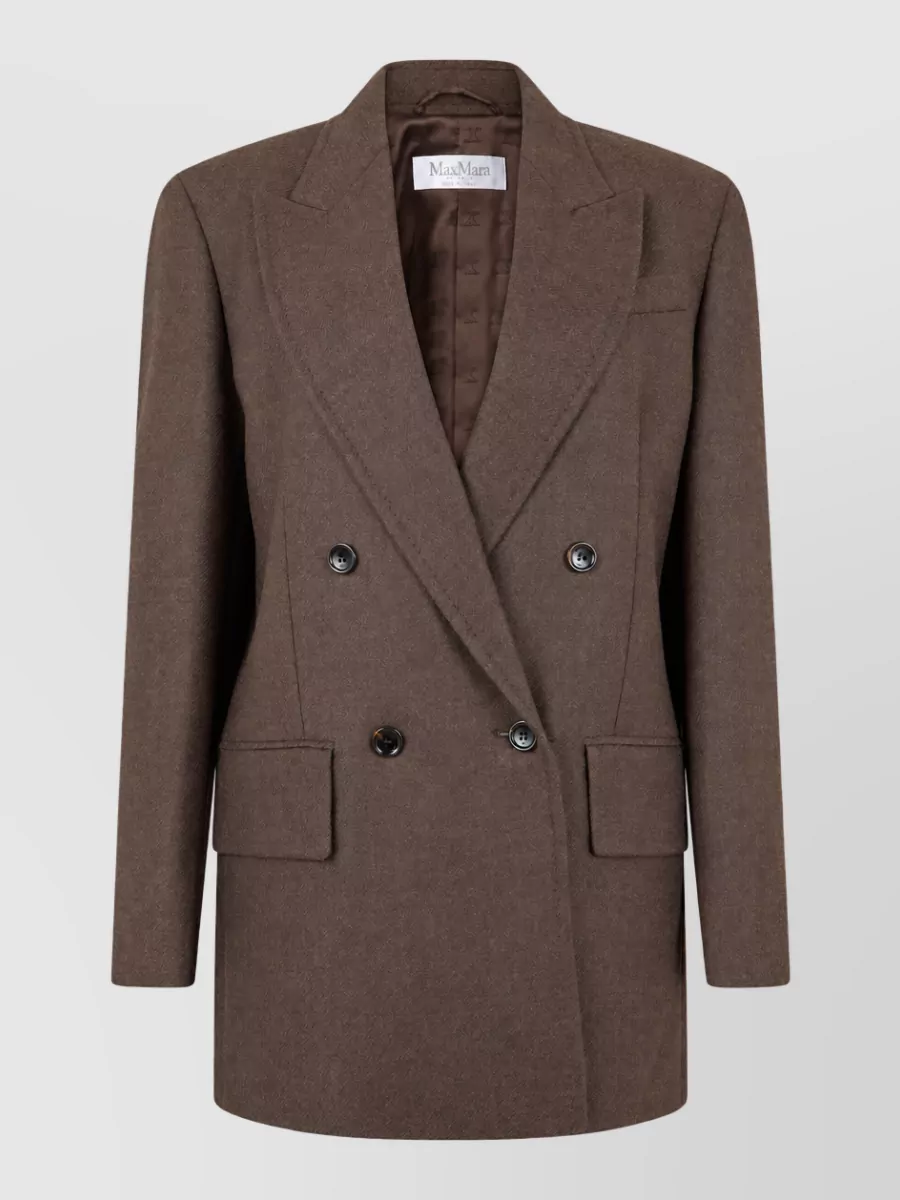 Max Mara virgin wool oversized double-breasted blazer