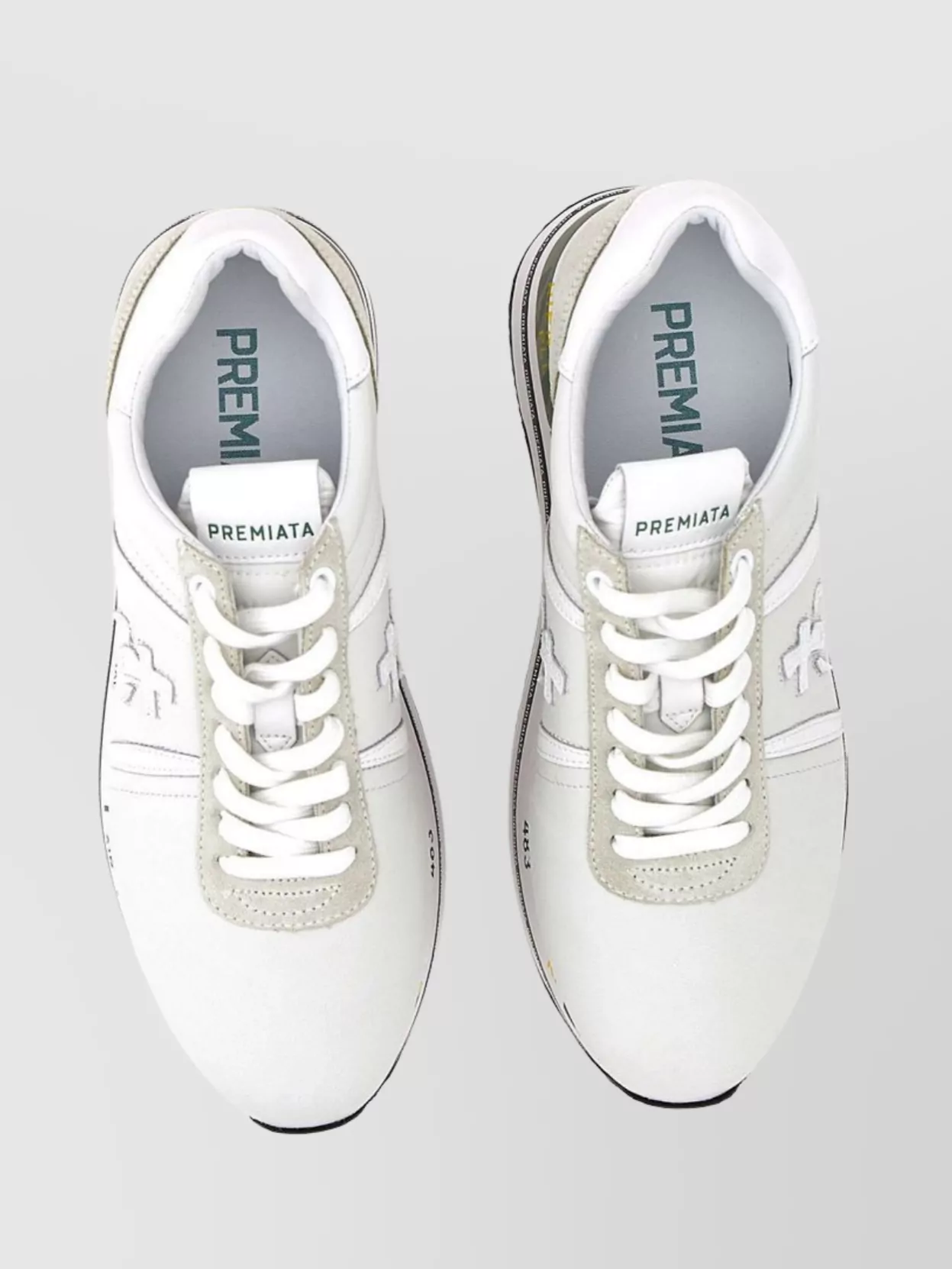 Premiata Platform Sneakers With Contrast Heel And Stripe