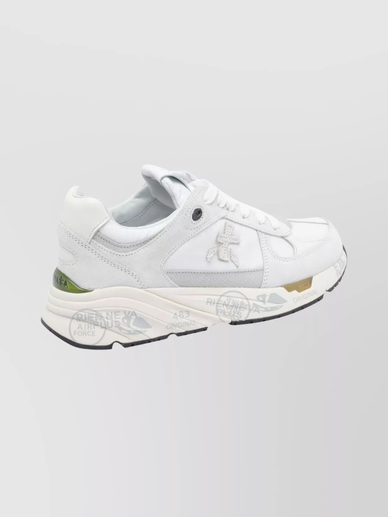 Premiata Casual Sneakers With Contrast Sole And Perforations