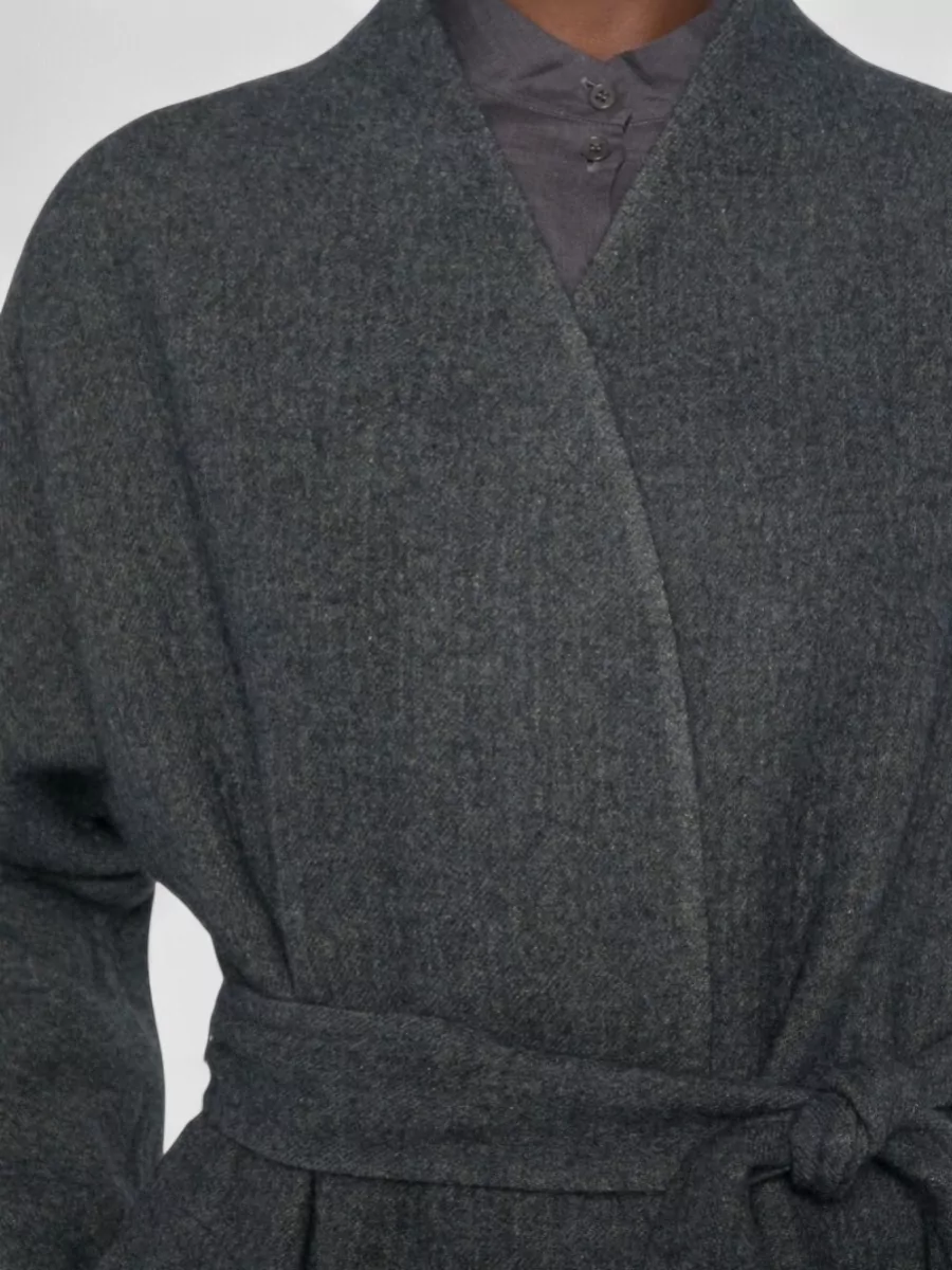 Cortana Wool-Blend Belted Long Dressing Gown