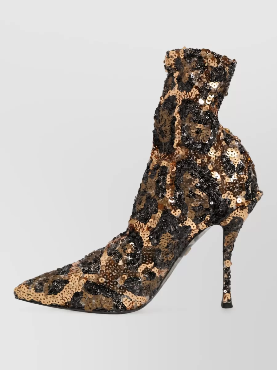 Dolce&Gabbana Sequin Sock Ankle Boots