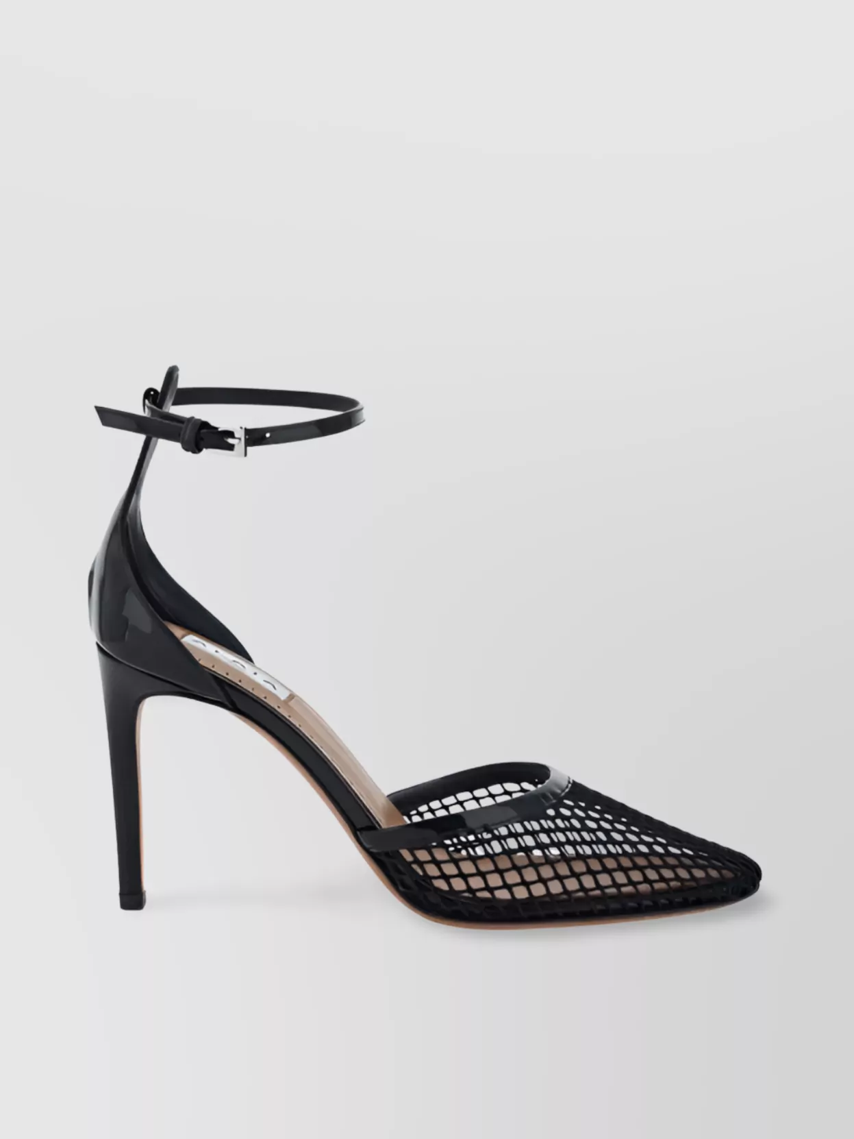 Shop Alaïa Pointed Toe Calfskin Pumps With Perforated Design