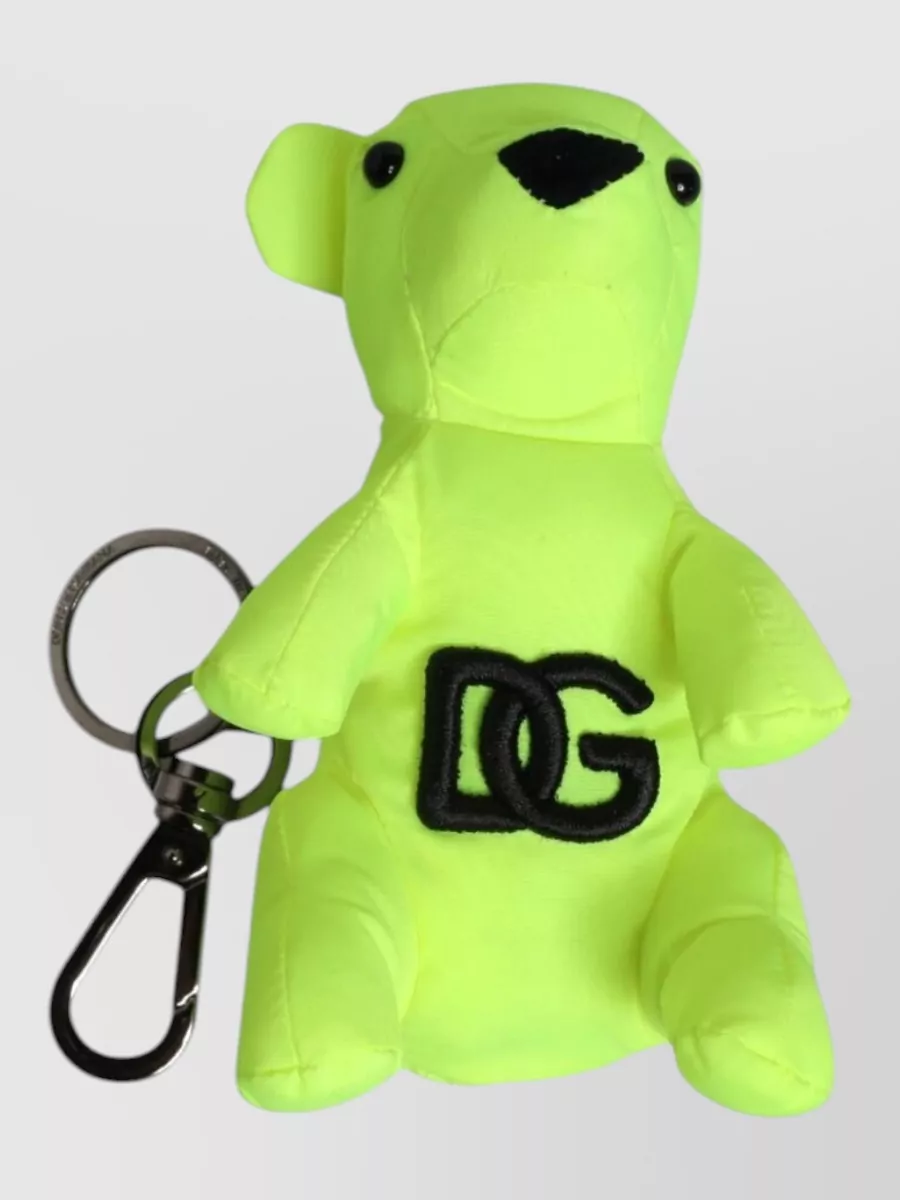 Dolce&Gabbana bear embroidered logo keychain