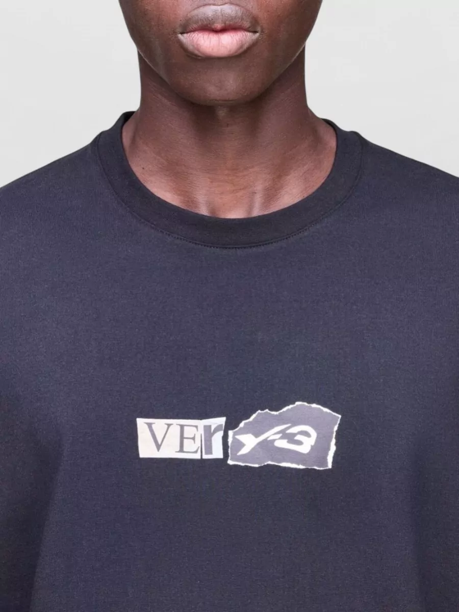 Y-3 Logo Crew Neck T Shirt Graphic Print