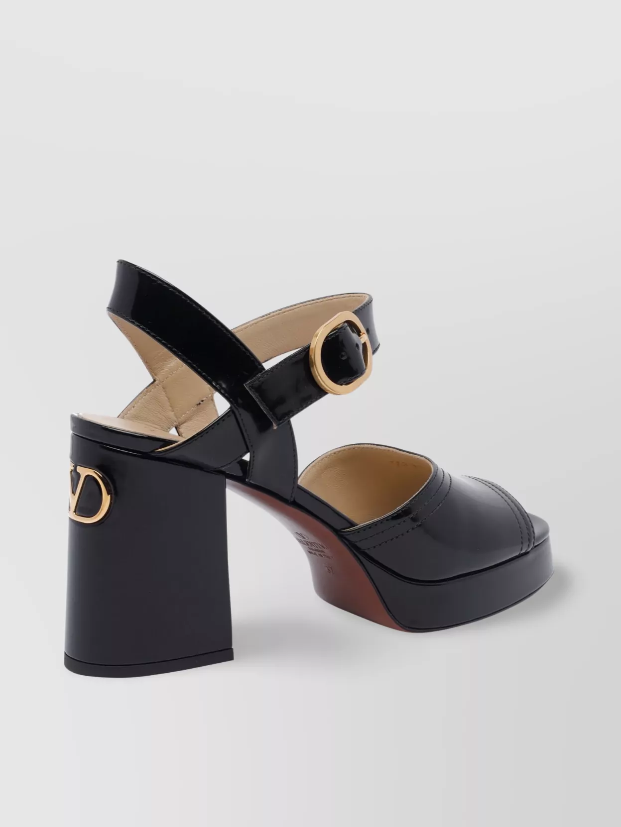 Valentino Garavani Platform Sandals With Round Toe And Block Heel