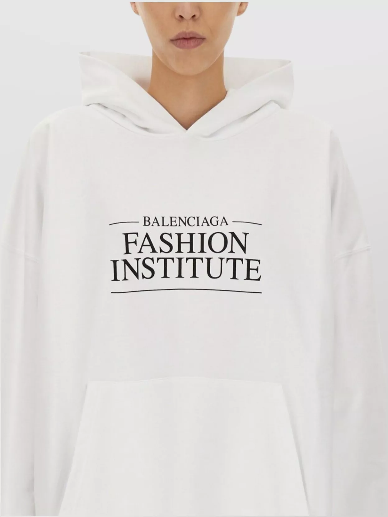 Balenciaga Loose Fit Hooded Sweatshirt Kangaroo Pocket