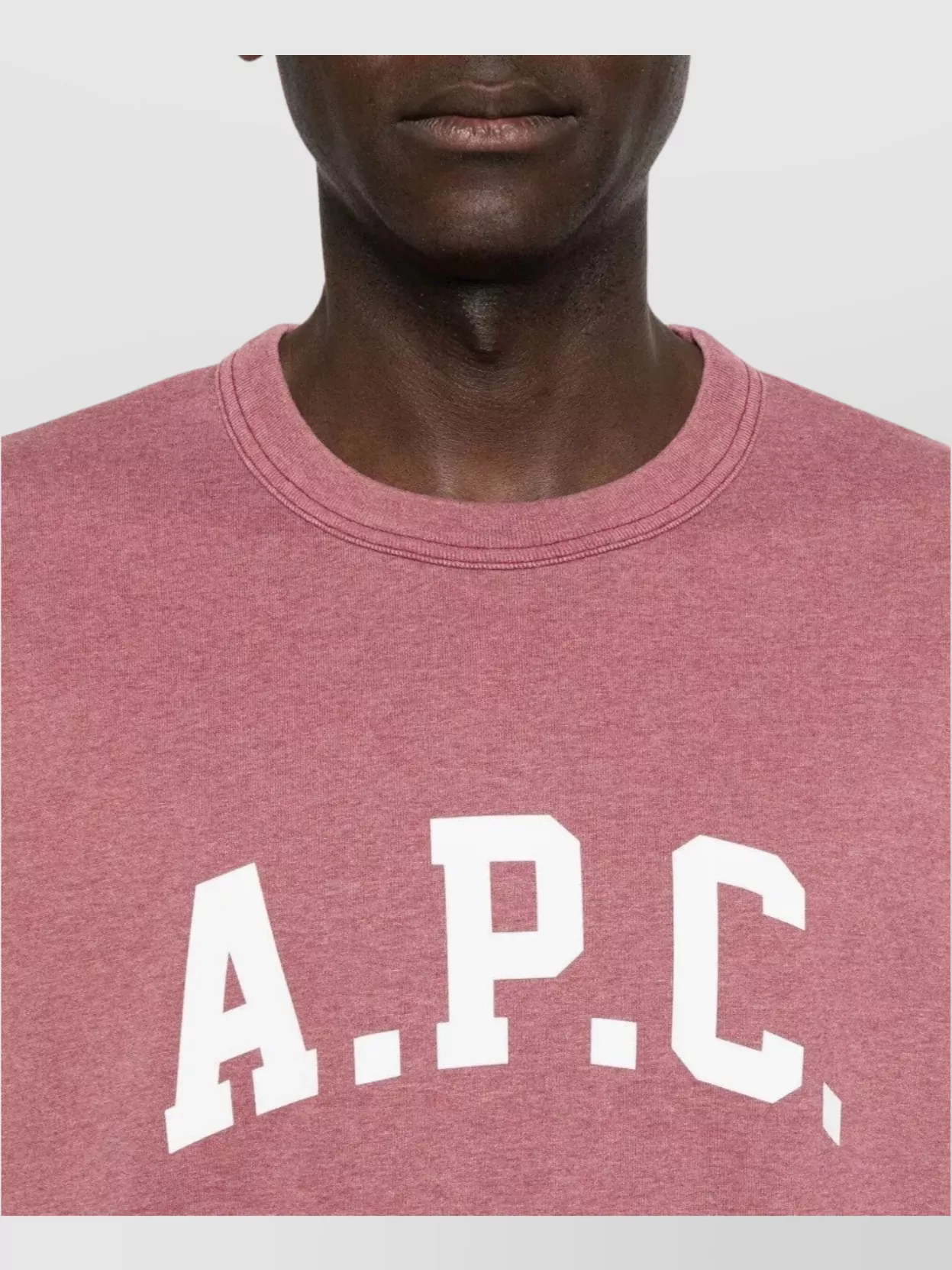 Apc Crew Neck Short Sleeve T-shirt With Straight Hem In Pink