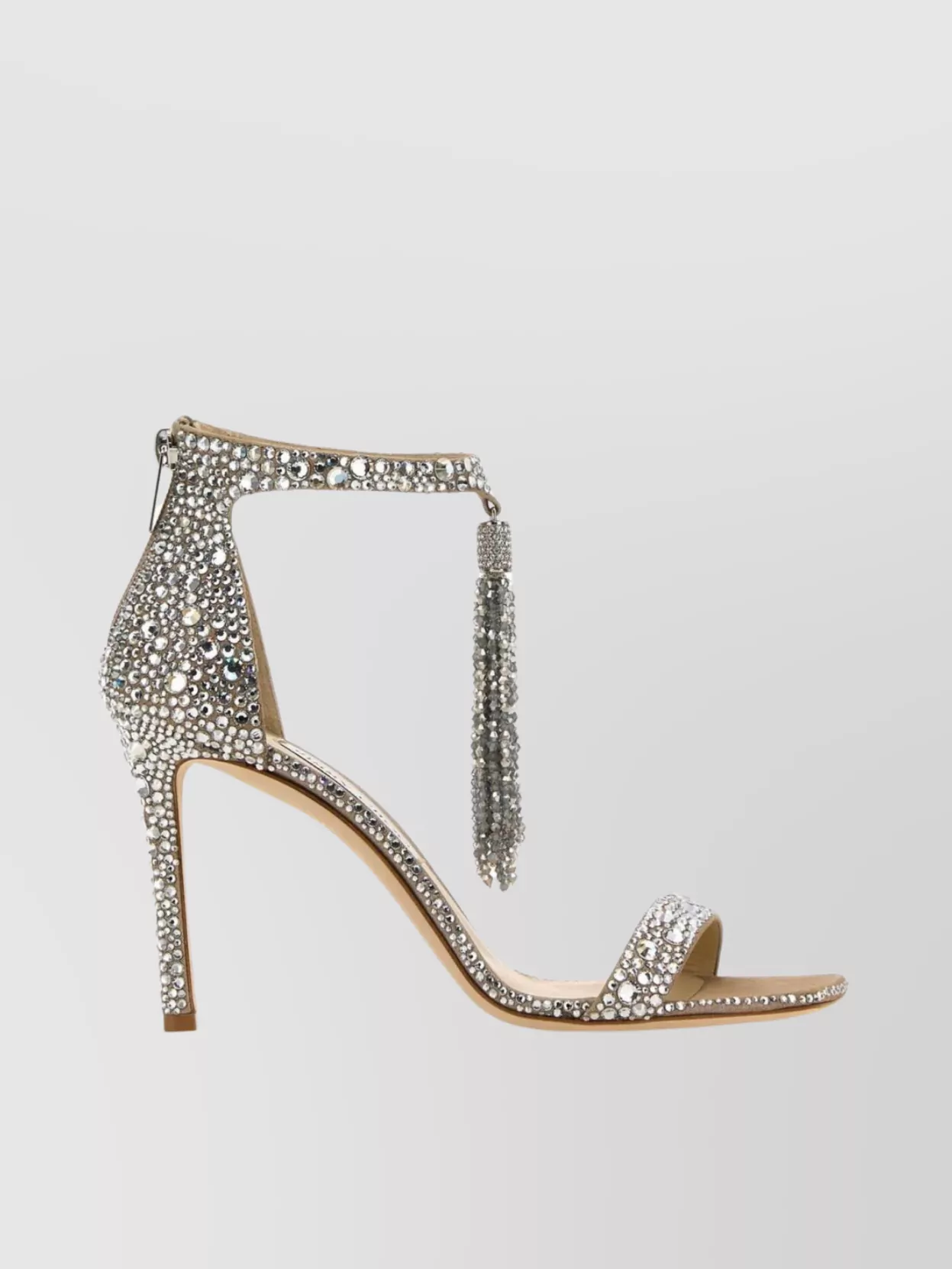 JIMMY CHOO FABRIC VINCA 95 SANDALS WITH EMBELLISHED DETAIL