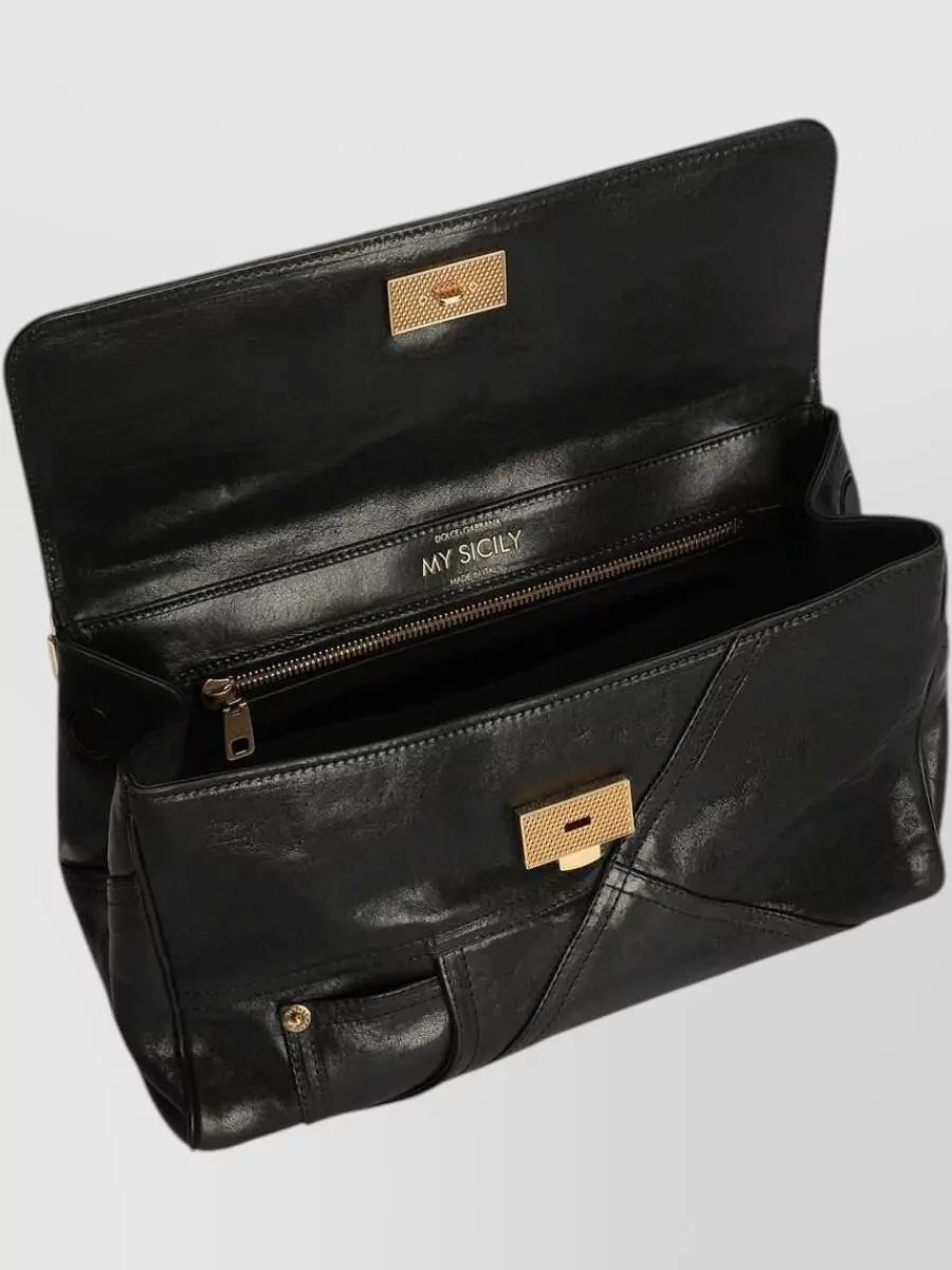 Dolce&Gabbana My Sicily Medium Leather Shoulder Bag