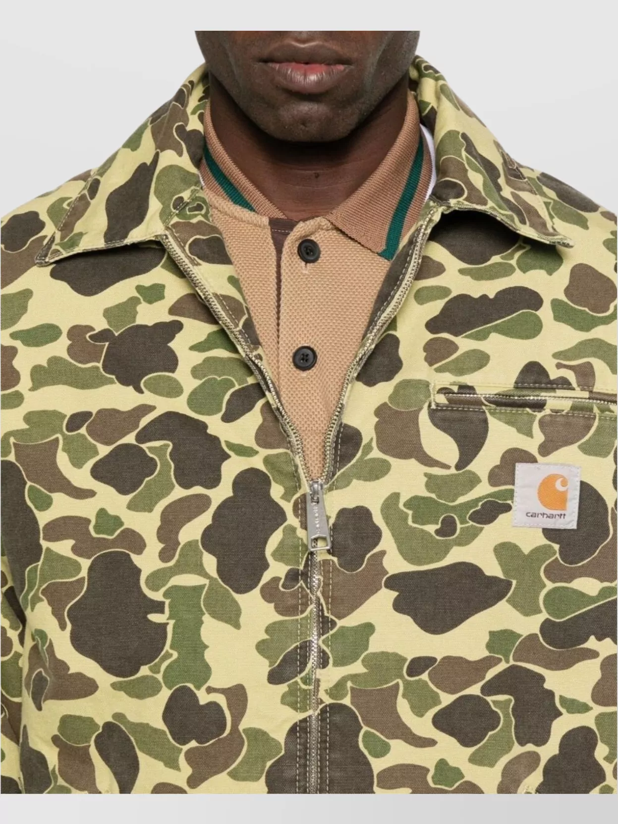 Carhartt Wip Camouflage Long Sleeve Collared Jacket