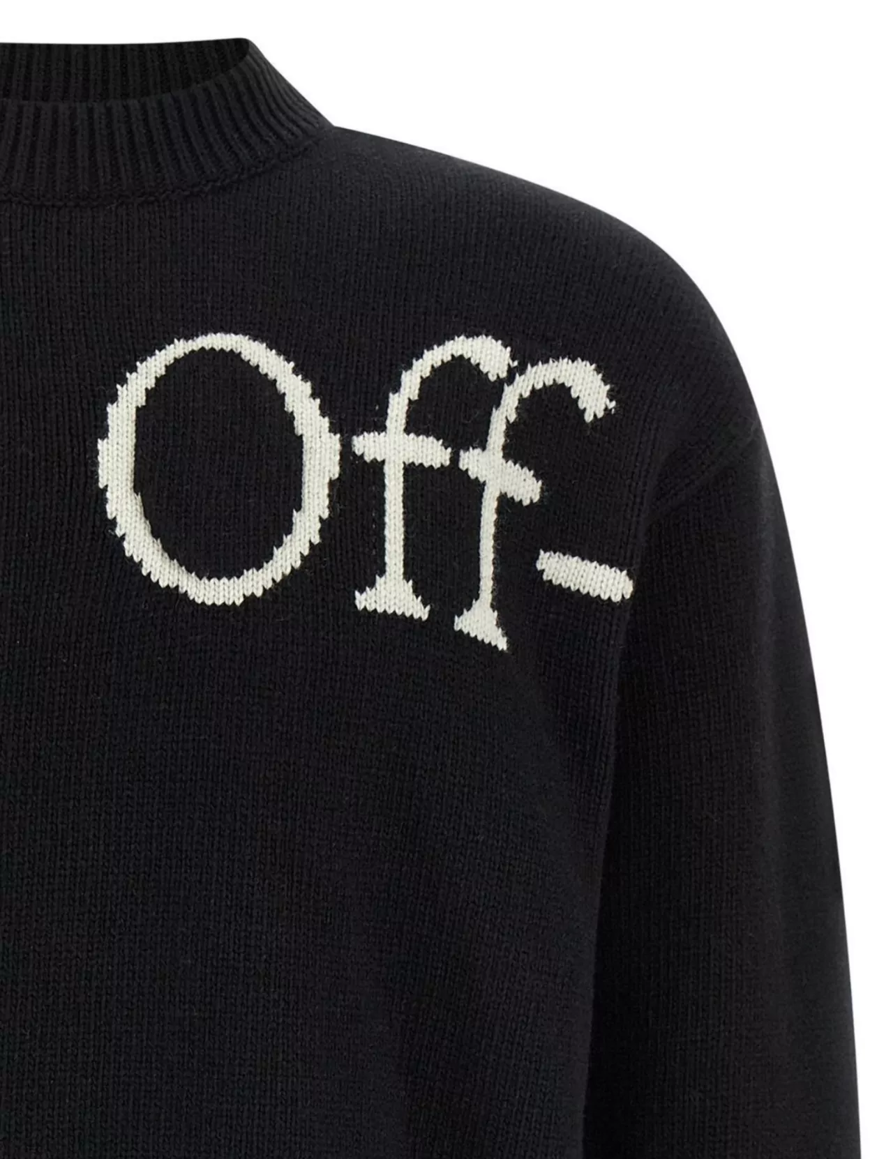 Off-White Cozy Knit Sweater Long Sleeves