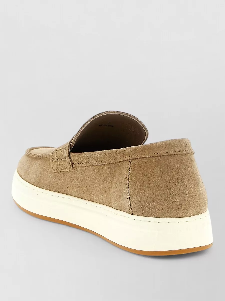 Hogan H668 Loafers Round Toe Suede Rubber Sole