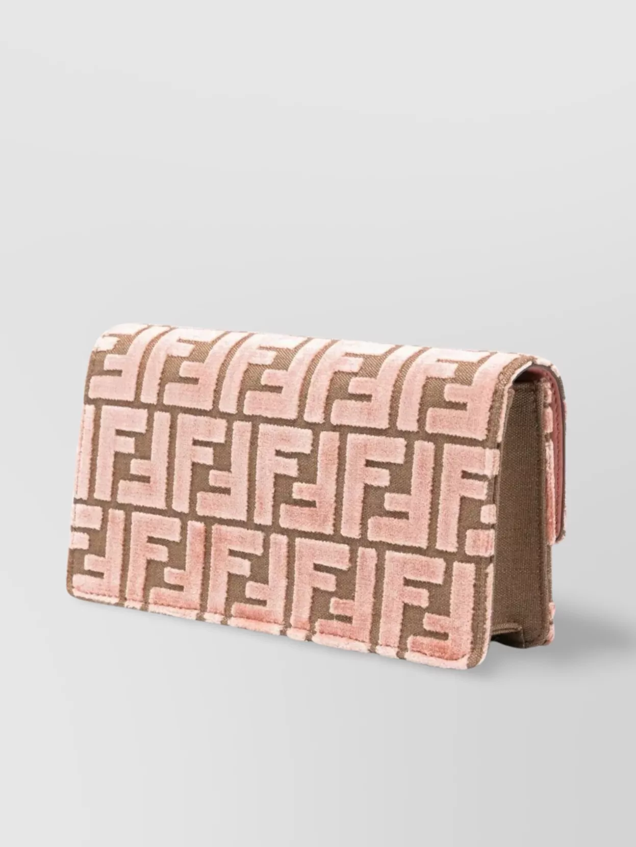 Fendi Chain Strap Jacquard Velvet Baguette