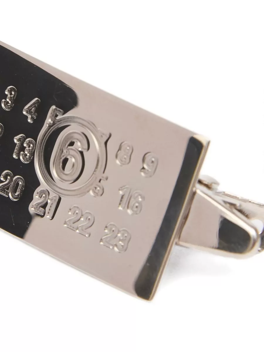 Mm6 Maison Margiela Rectangular Logo Hair Pin Metal Design