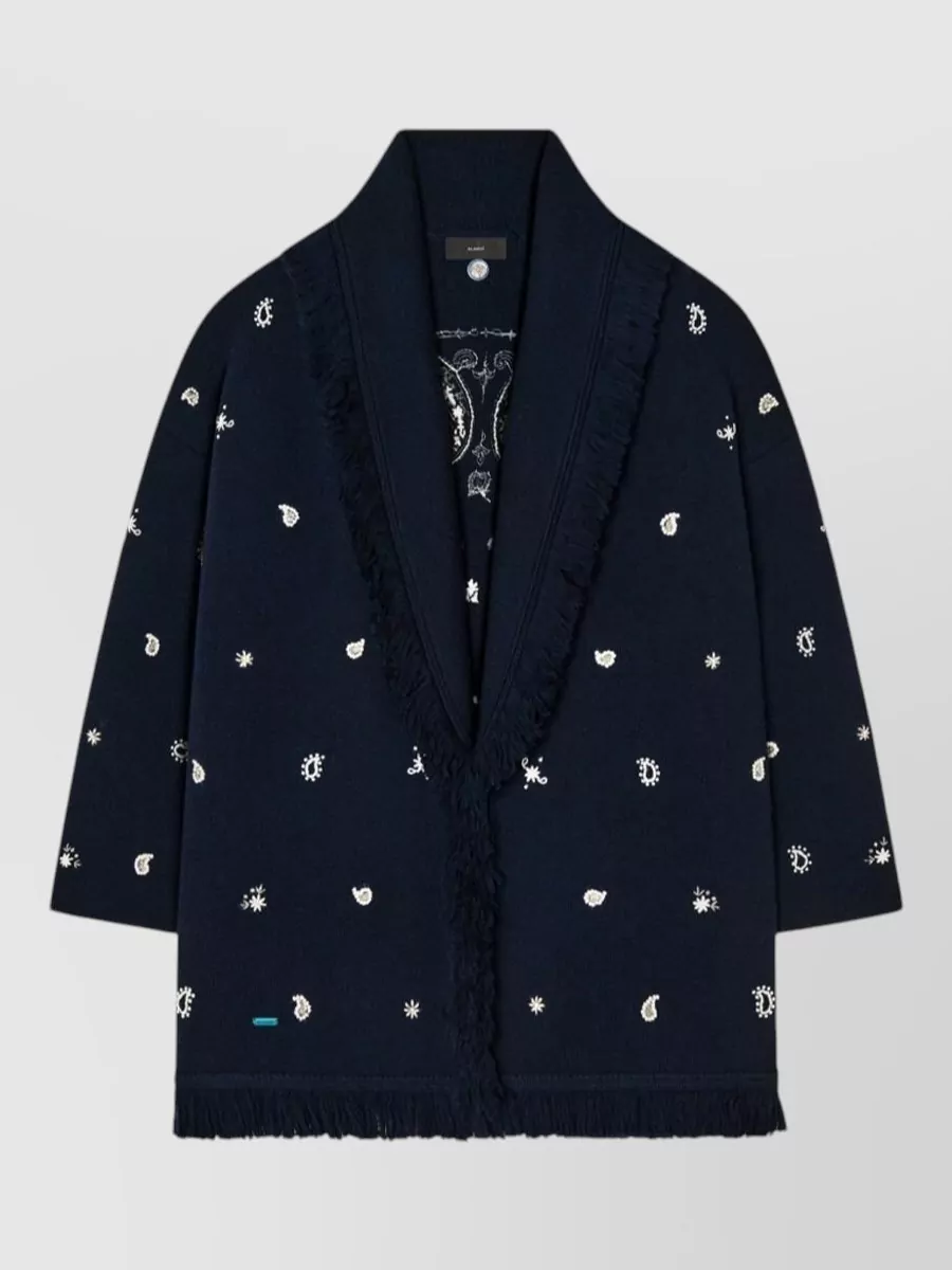 Alanui cashmere fringed belted cardigan
