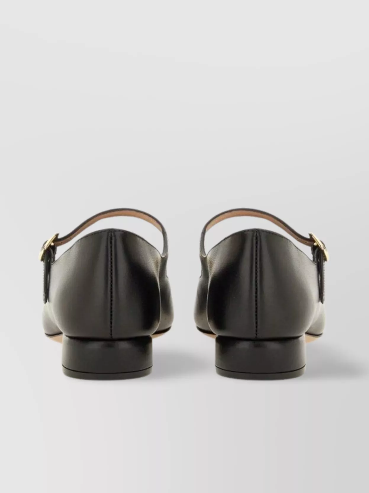 Ferragamo Buckle Detail Gold-Tone Hardware Ballerina Shoes
