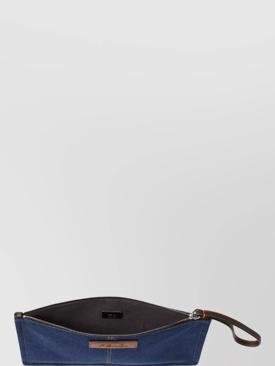 Fendi Denim Flat Pouch