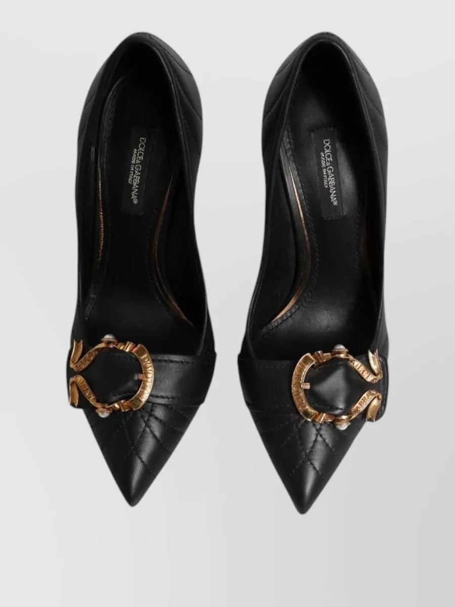 Dolce&Gabbana Leather Pointed-Toe Pumps