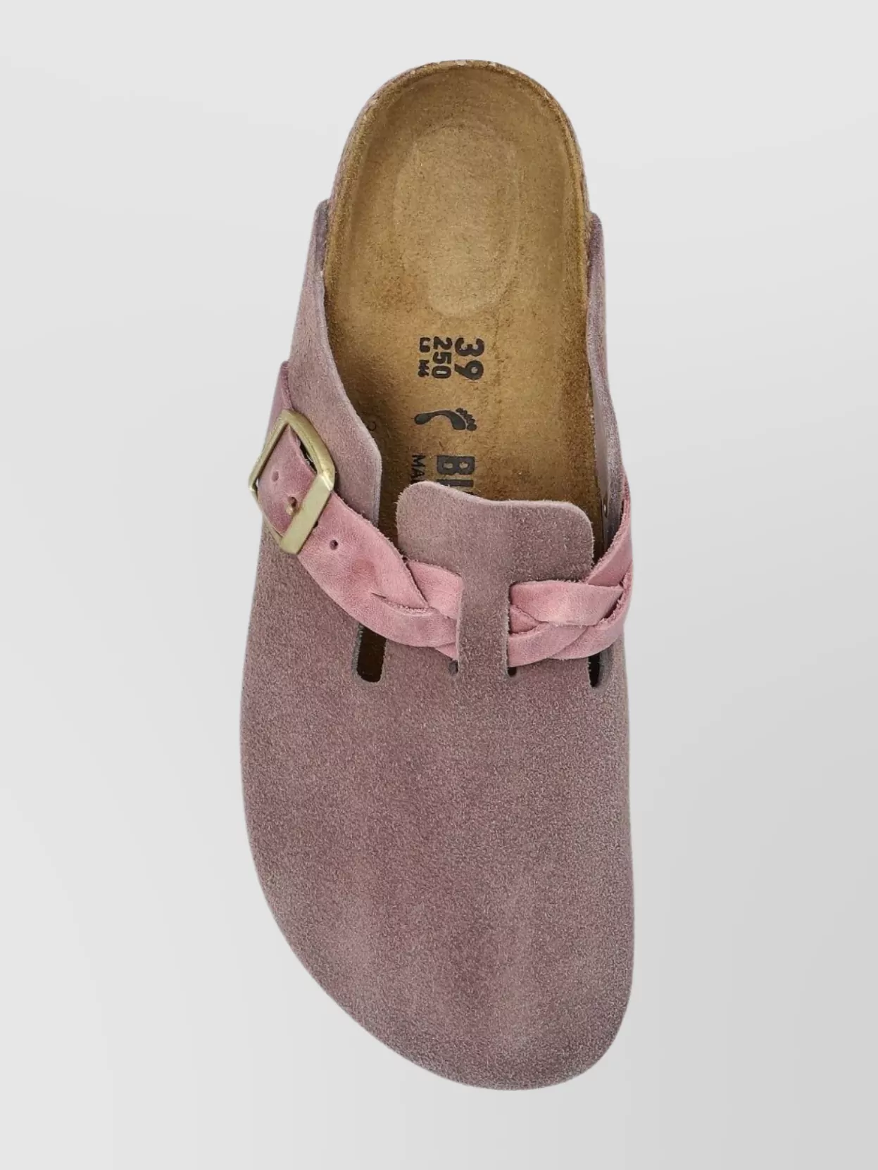Birkenstock Braided Strap Suede Leather Slippers