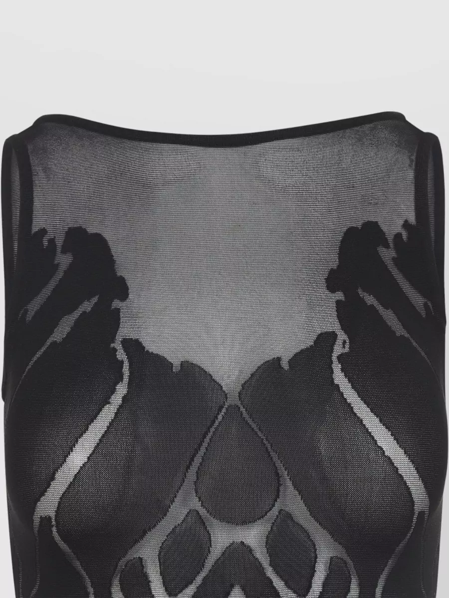 Wolford Sheer Printed Sleeveless Bodysuit