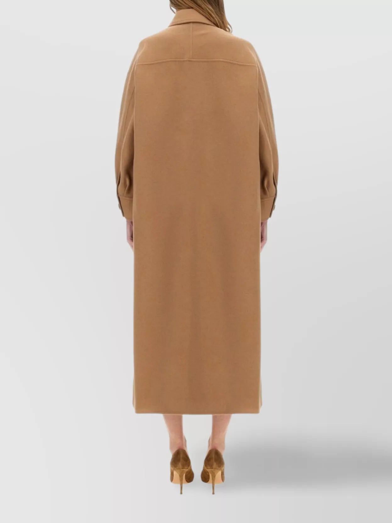 Max Mara Long Hooded Coat Large Pockets