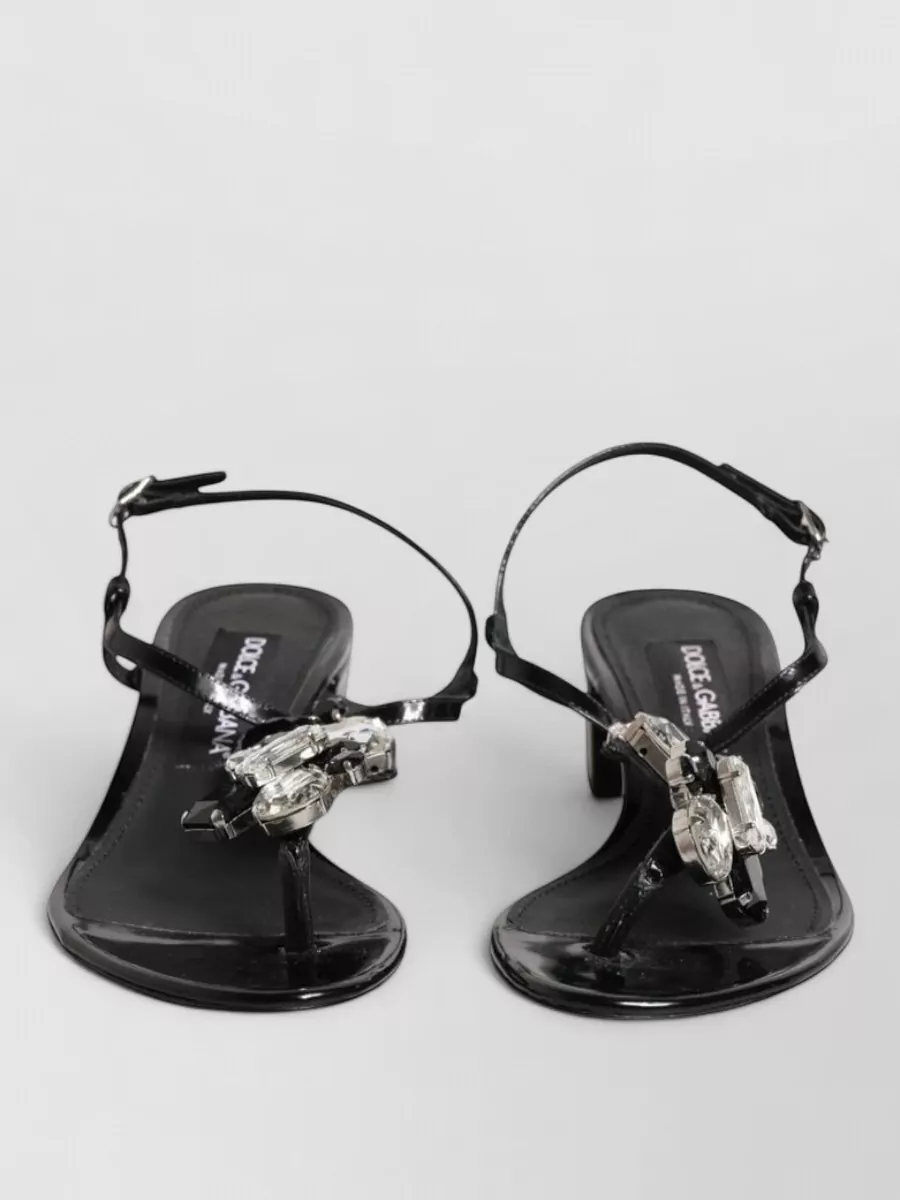 Dolce&Gabbana Leather crystal ankle-strap sandals
