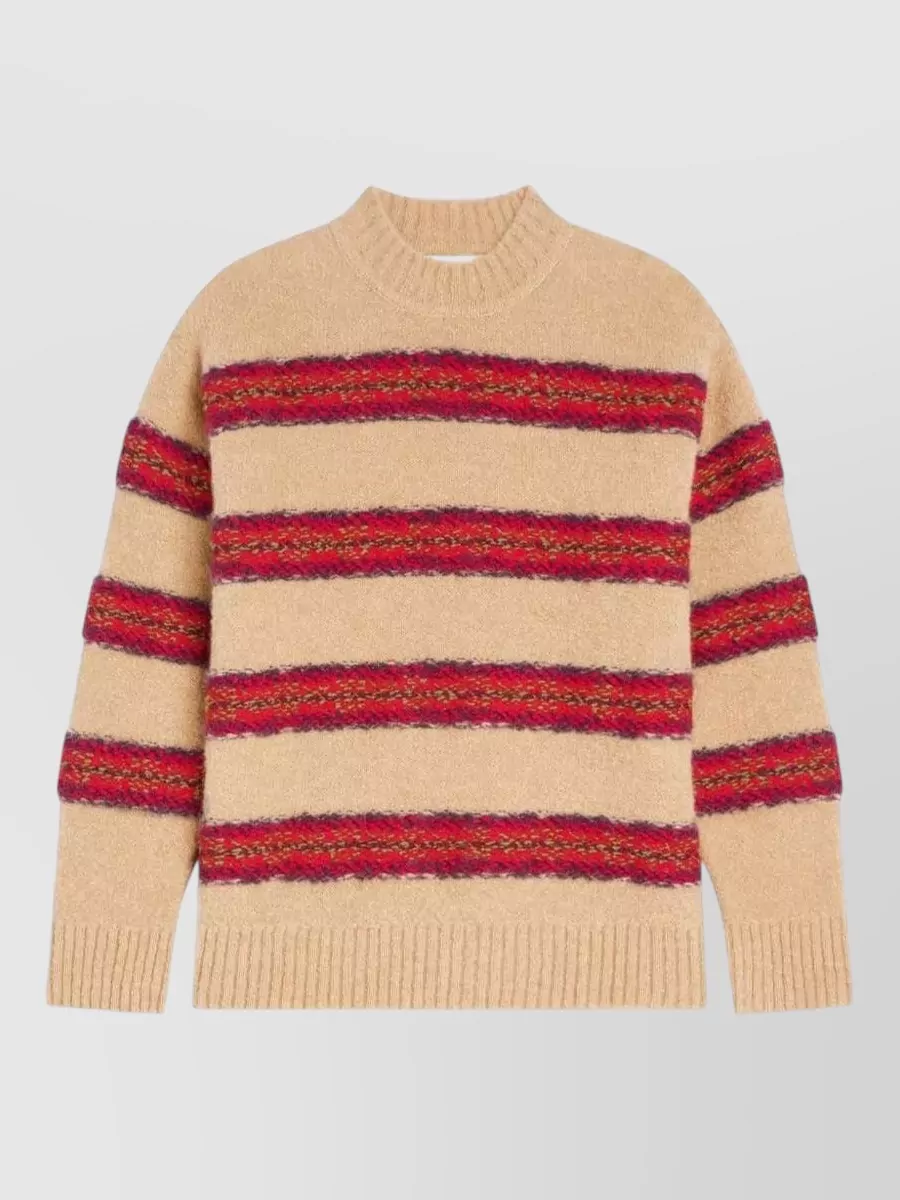 Dries Van Noten jacquard striped oversized wool sweater