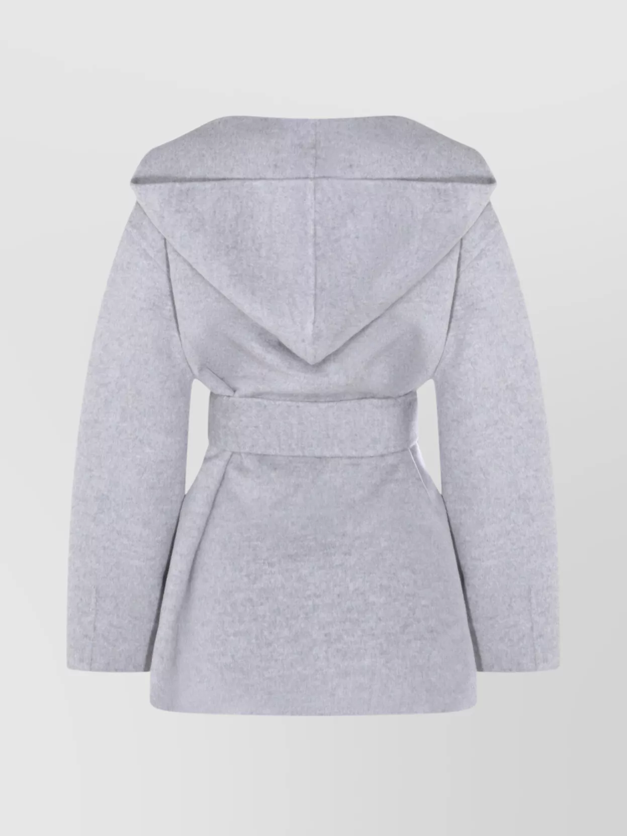 Fabiana Filippi Stylish Coat With Belted Waist And Hood In Blue