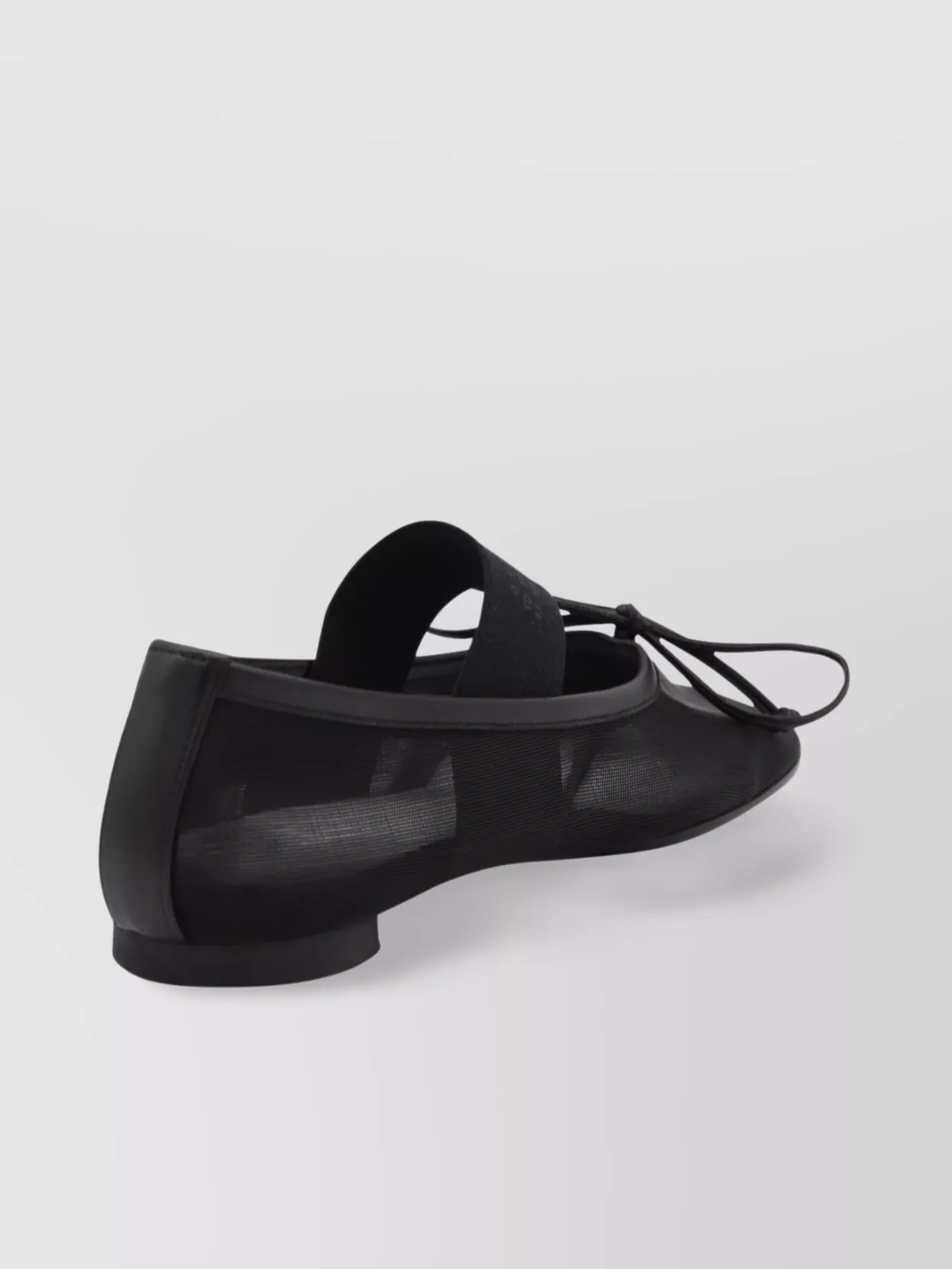 Mm6 Maison Margiela Mesh Anatomic Numeric Ballerina Flats In Black
