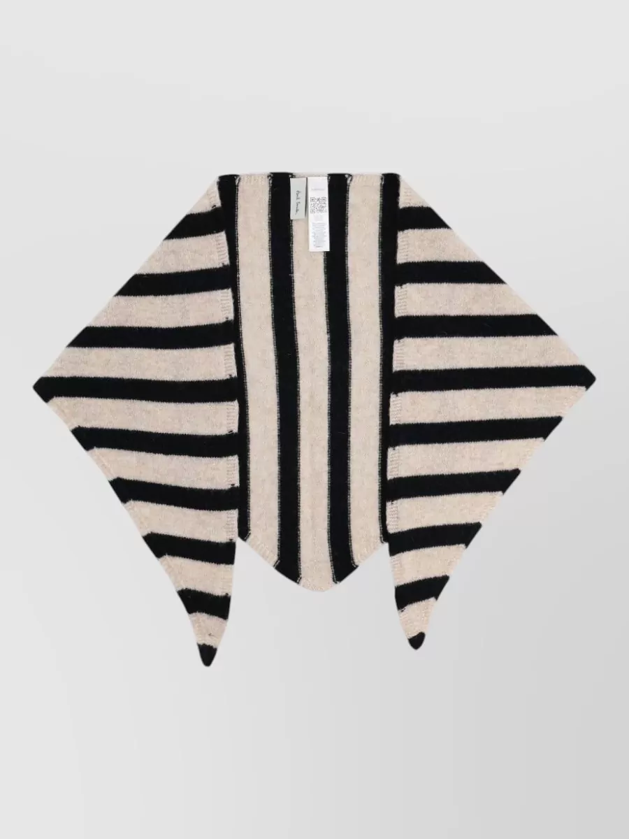 Paul Smith Striped Triangle Scarf In Multi