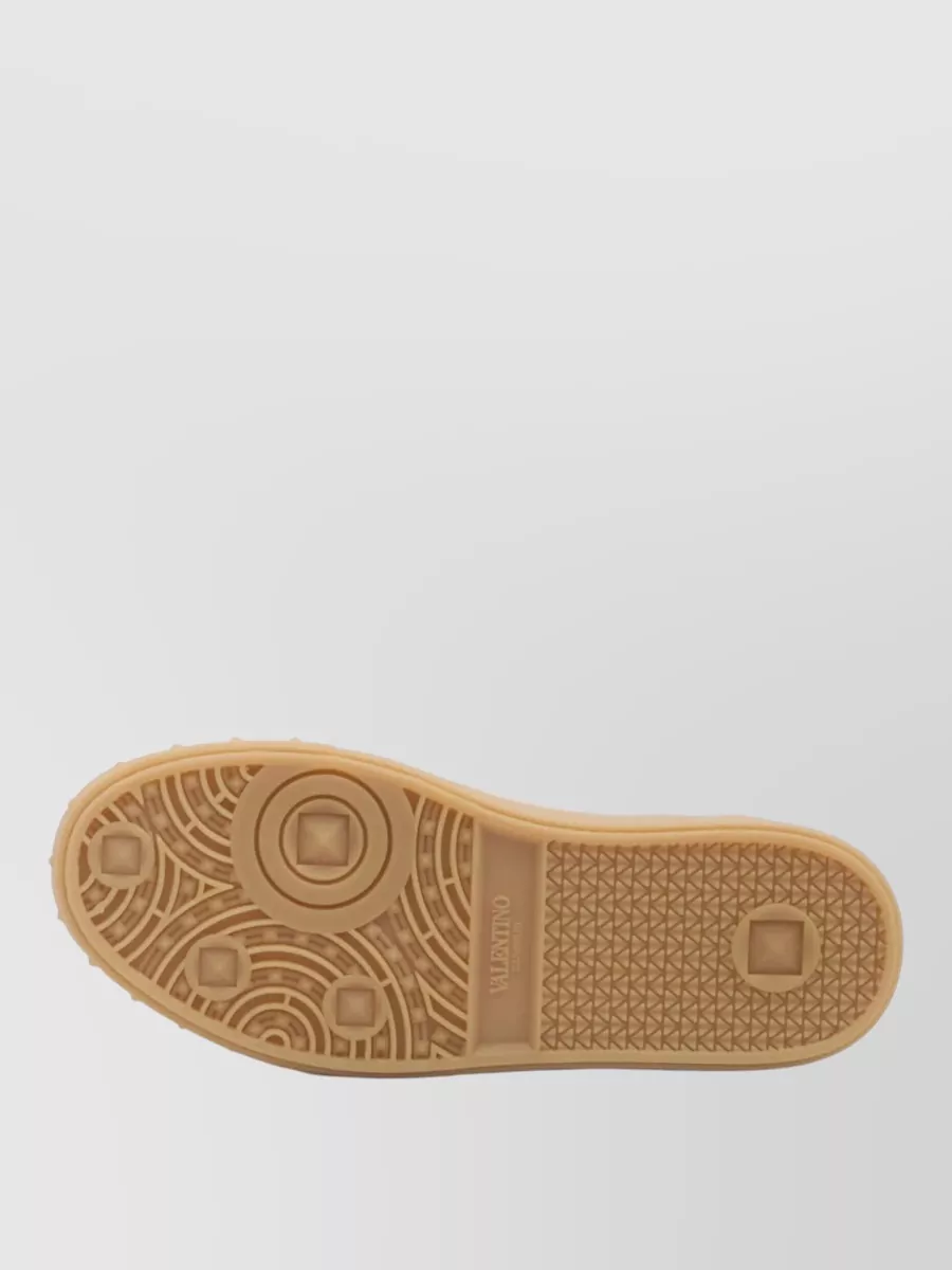 Valentino Low Top Sneakers Metallic Finish Rubber Sole