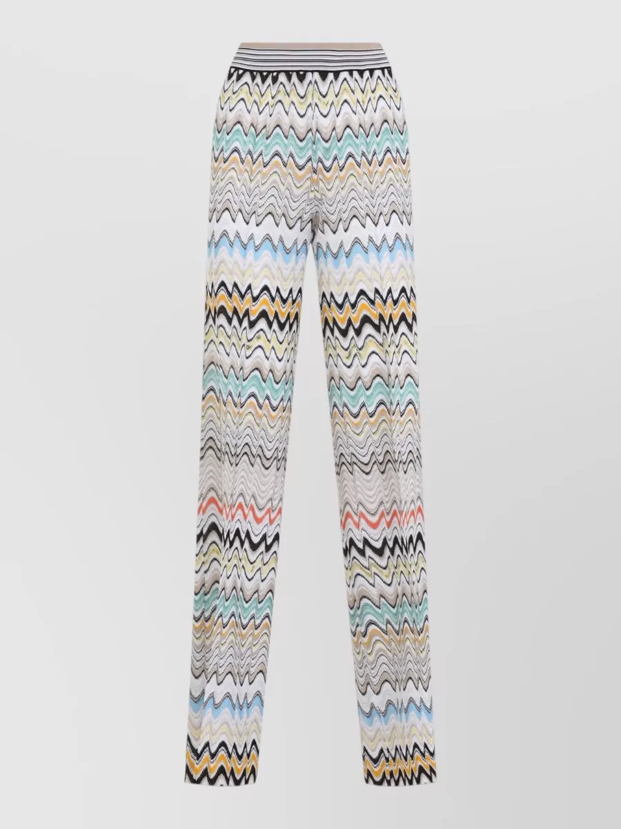 Missoni Zigzag-knit wide-leg knitted trousers
