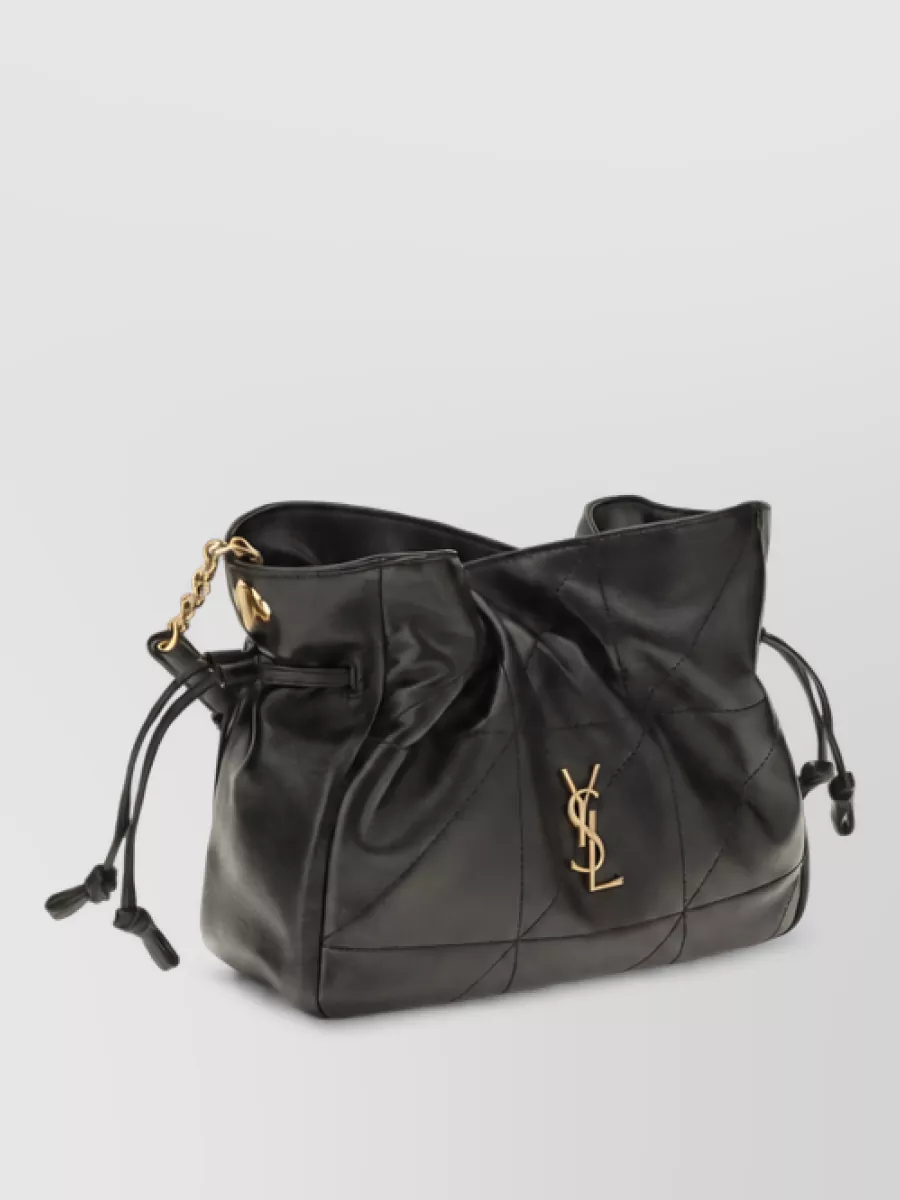 Saint Laurent Na Lamb Leather Bucket Bag
