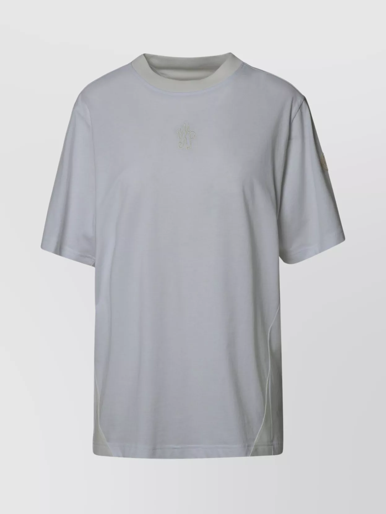 Shop Moncler Cotton Crew Neck T-shirt