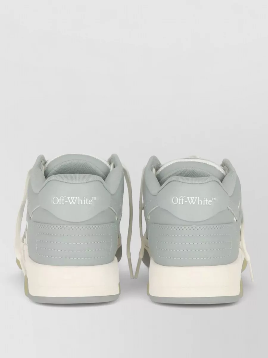 Off-White Leather Lace-Up Sneakers