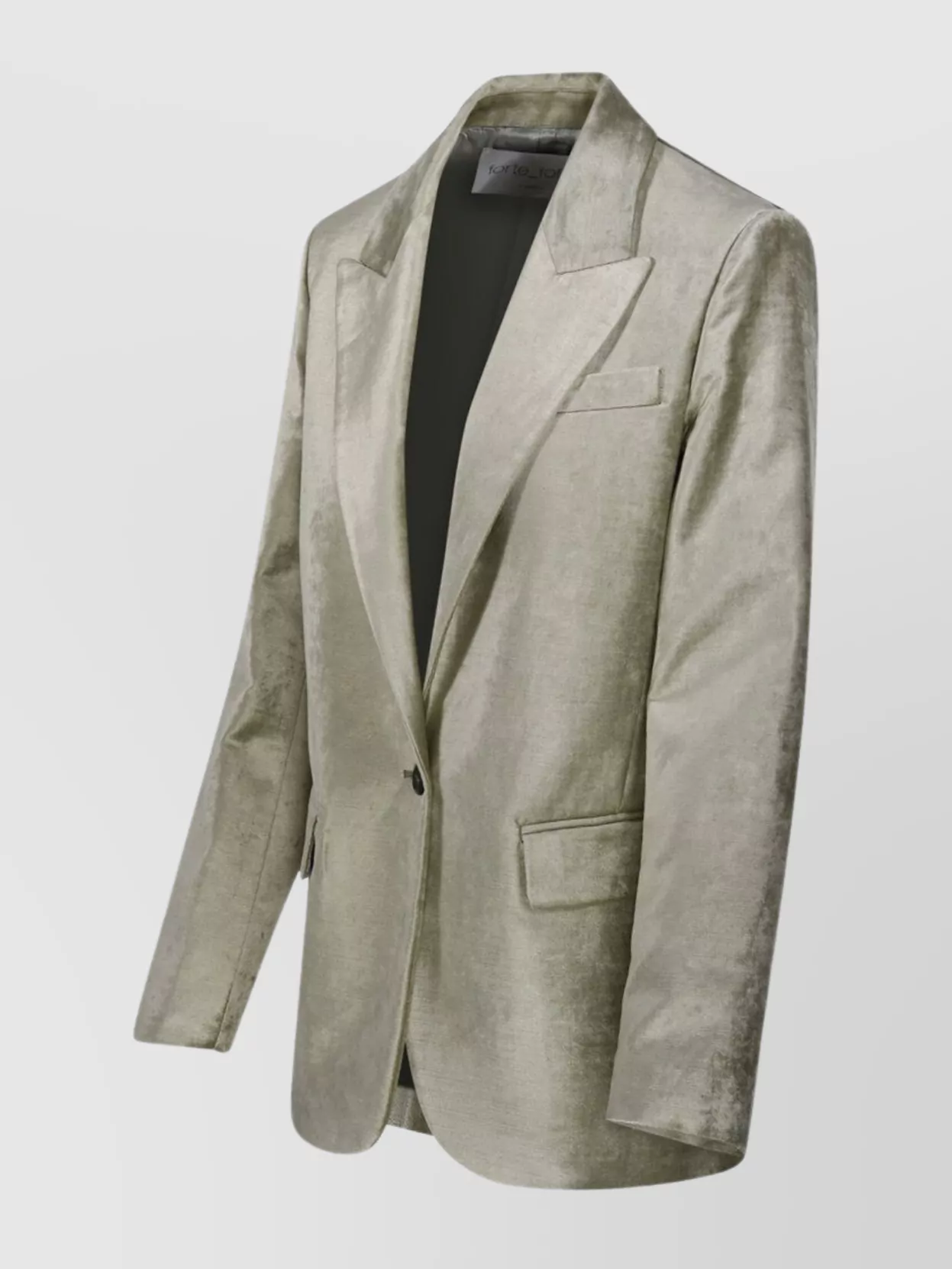 Shop Forte Forte Lapel Velvet Jacket Flap Pockets