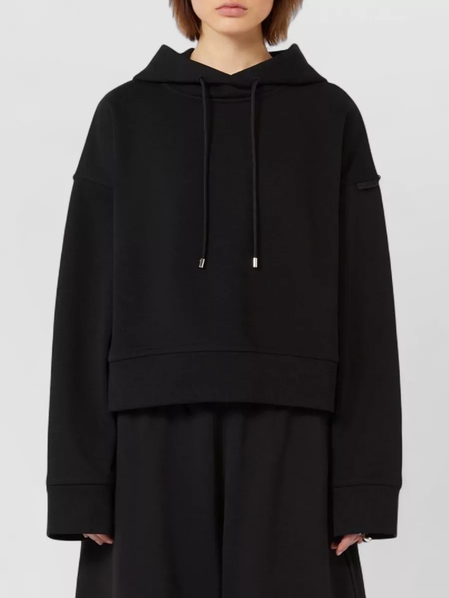 Sportmax Ribbed Logo-Detail Hoodie