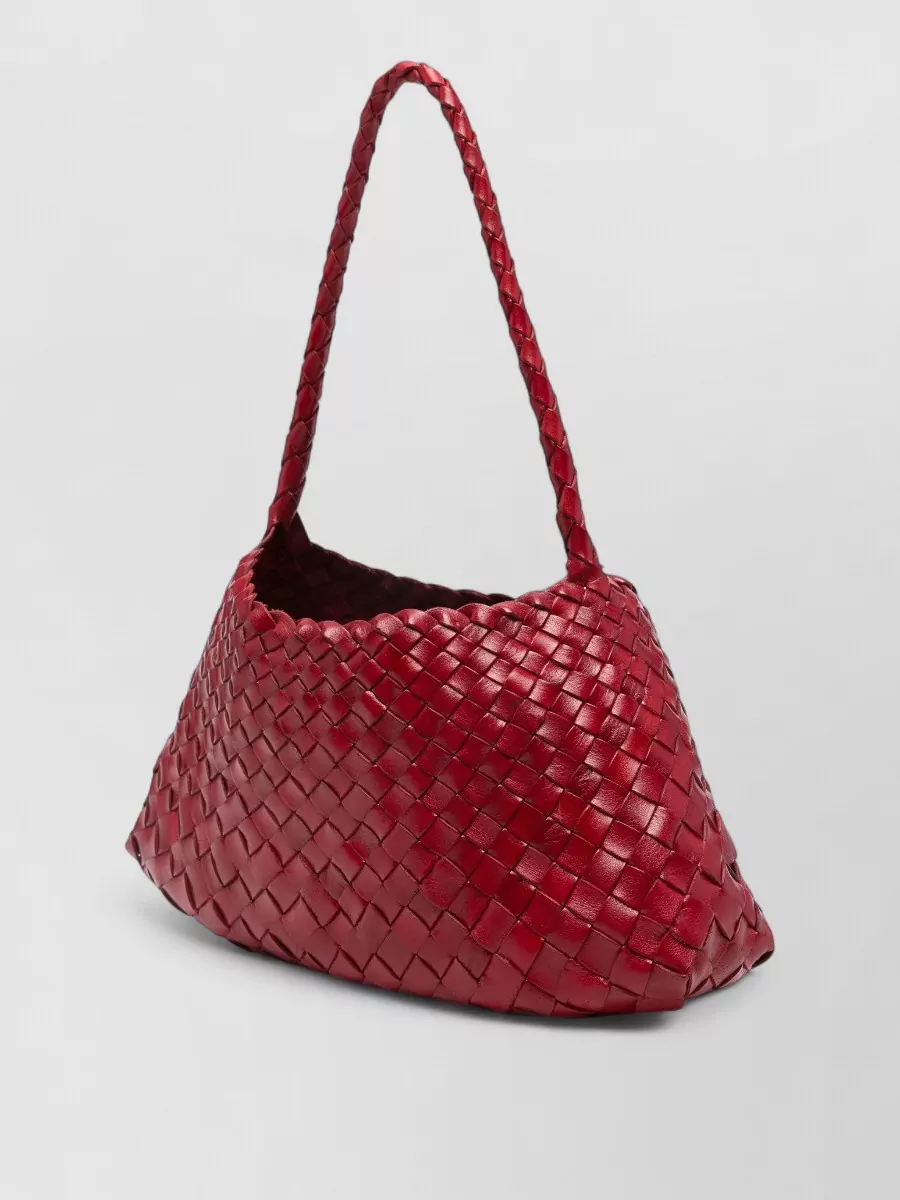 Dragon Diffusion Rosanna Structured Woven Leather Shoulder Bag