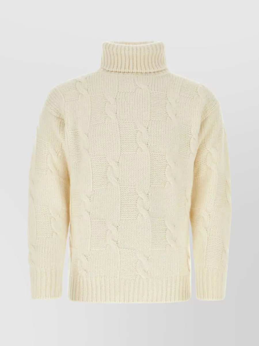 Shop Pt Torino Cozy Cable Knit Sweater In Cream