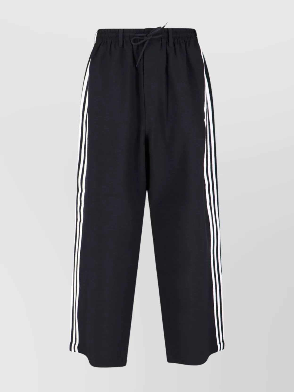 Y-3 Straight Trousers With Back Pocket And Side Stripes In Black
