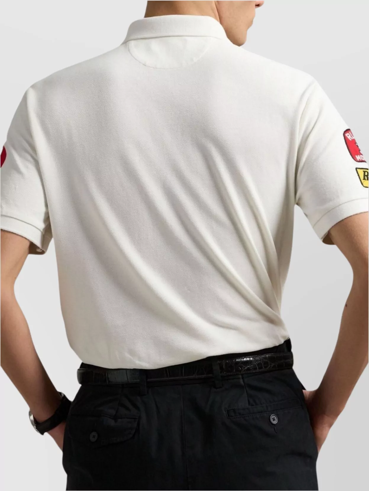Ralph Lauren Block Design Embroidered Polo Collar Ribbed Sleeves