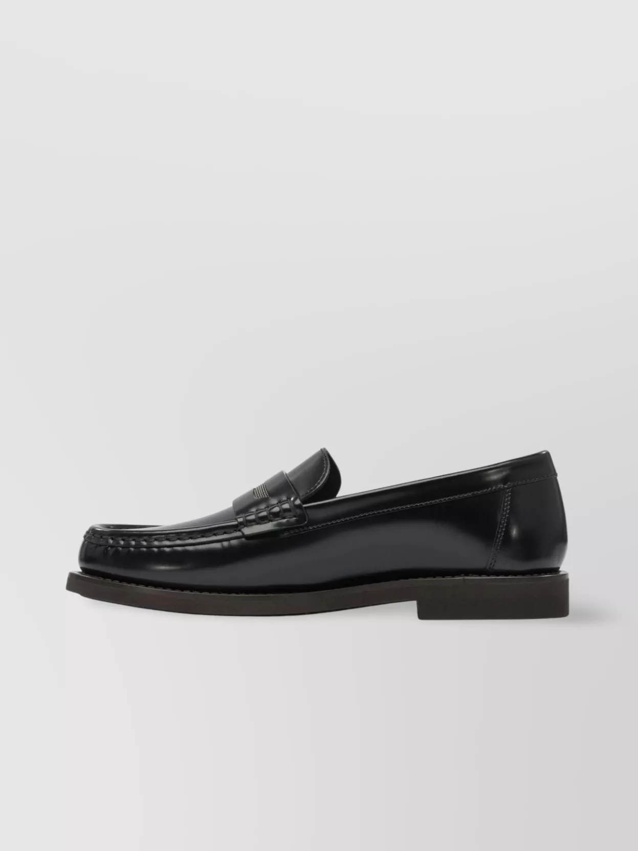 Brunello Cucinelli Round Toe Loafers Stitch Detailing