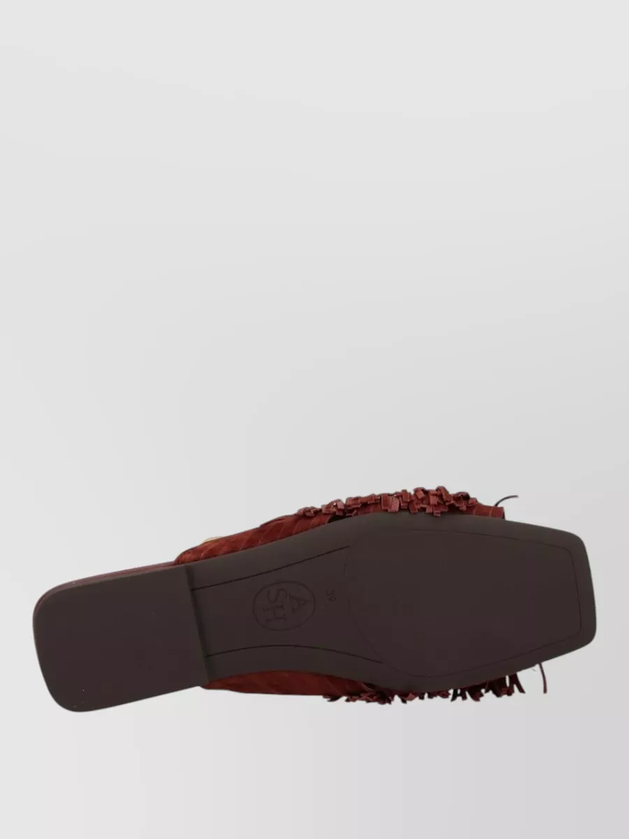 Ash Leather Slides
