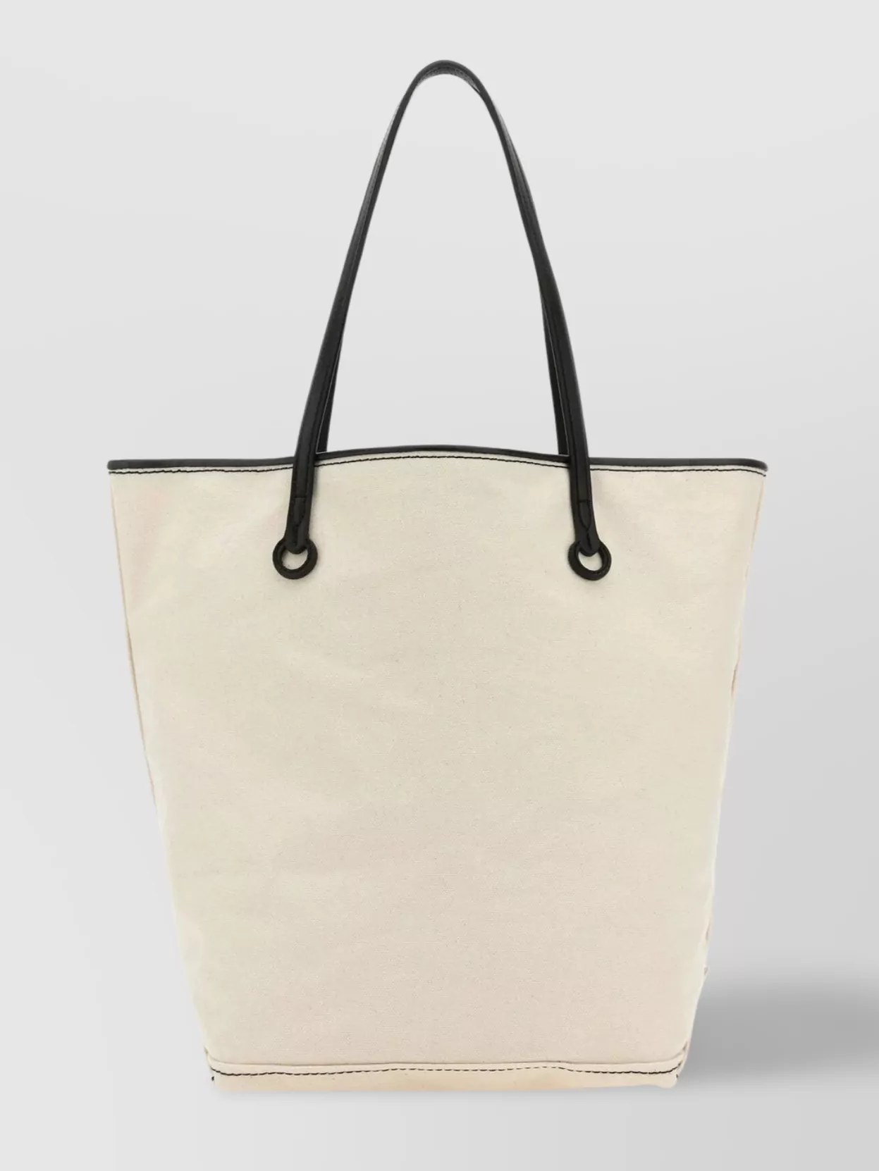 Shop Jw Anderson Tall Anchor Leather Accents Canvas Tote Bag In Beige
